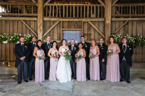 Barn wedding Party